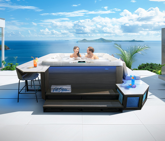 Calspas hot tub being used in a family setting - Fremont